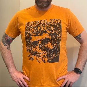 Grateful Dead tee orange color men’s t shirt size S